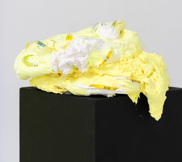 Pumpi Pumpi. 2023. Foam sole and tube trainers. 47x35x47cm approx